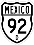 Federal Highway 92D shield