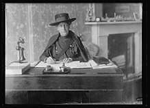 Hall at her Desk as Chief Nurse with the American Red Cross in England