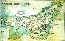 1700s map of Montreal Island.