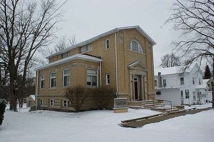 A view of the Local History Library in downtown Cassopolis, Michigan.