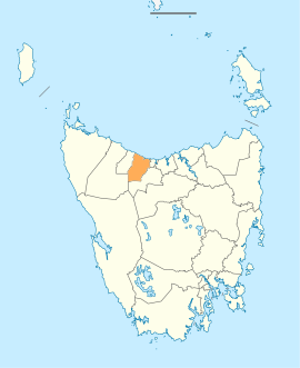 Map showing Central Coast LGA in Tasmania