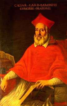 Painting of Caesar Baronius, one of the major candidates in the March 1605 conclave.