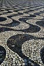 Opened in 1900, the Portuguese-style stone pavement of the square.