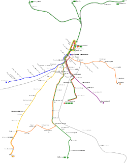 Map of the network, 10 December 2017.
