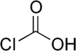 Structural formula of chloroformic acid