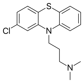 Skeletal formula of chlorpromazine