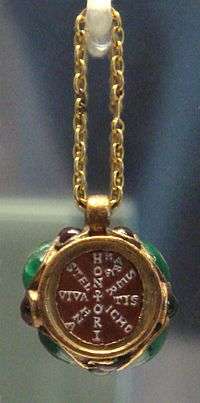 Chi-rho pendant of Empress Maria, daughter of Stilicho and wife of Honorius.