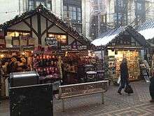 Image of German market stall in Nottimgham City Centre 2016
