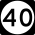 Highway 40 marker