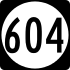 State Route 604 marker