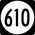 State Route 610 marker