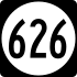State Route 626 marker