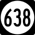 State Route 638 marker