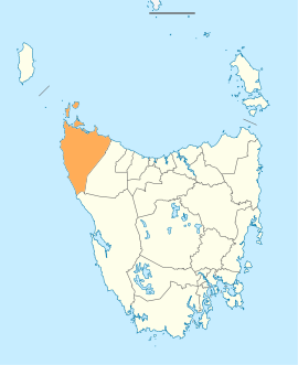Map showing King Island LGA in Tasmania