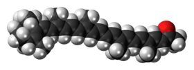 Space-filling model of the citranaxanthin molecule