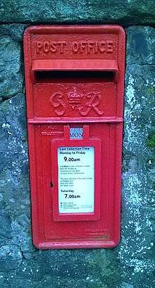 red King George VI wall box