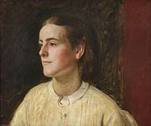 Portrait of Clara Mordan by Henry Tanworth Wells