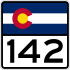 State Highway 142 marker
