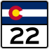State Highway 22 marker