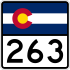 State Highway 263 marker