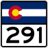 State Highway 291 marker