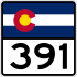State Highway 391 marker