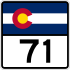 State Highway 71 marker