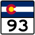 State Highway 93 marker