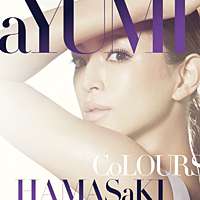 A face portrait of a woman (Ayumi Hamasaki), holding her hand above her head. The title "Colors" and artist title is seen above and below.