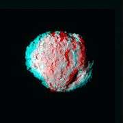 A three-dimensional anaglyph of comet Wild&nbsp;2