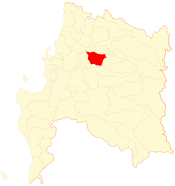 Location of the Bulnes commune in the Ñuble Region