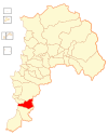 Map of the Cartagena commune in the Valparaíso Region