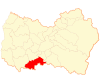 Map of the Chépica commune in O'Higgins Region