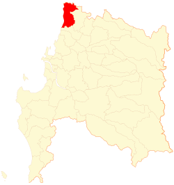 Location of the Cobquecura commune in the Ñuble Region