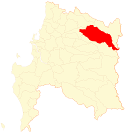 Map of the Coihueco commune in the Ñuble Region