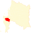 Location of the Curanilahue commune in the Biobío Region