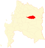 Map of the commune of El Carmen in the Ñuble Region