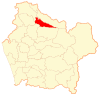 Location of the Ercilla commune in the Araucanía Region