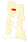 Location of Frutillar commune in the Los Lagos Region
