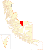 Location in the Magallanes y la Antártica Chilena Region
