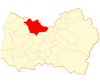 Map of Las Cabras commune in the O'Higgins Region
