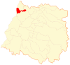 Map of Licantén commune in the Maule Region