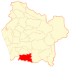 Map of Loncoche commune in Araucanía Region