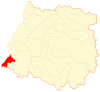 Map of the Pelluhue commune in the Maule Region