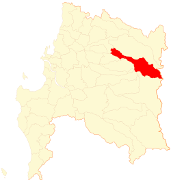 Map of Pinto commune in the Ñuble Region