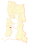Location of Puqueldón commune in Los Lagos Region