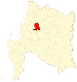Map of Quillón commune in the Ñuble Region