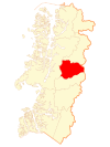 Map of the Río Ibáñez commune in Aisén Region
