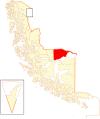 Location of the San Gregorio commune in Magallanes Region