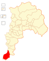 Map of the Santo Domingo commune in Valparaíso Region